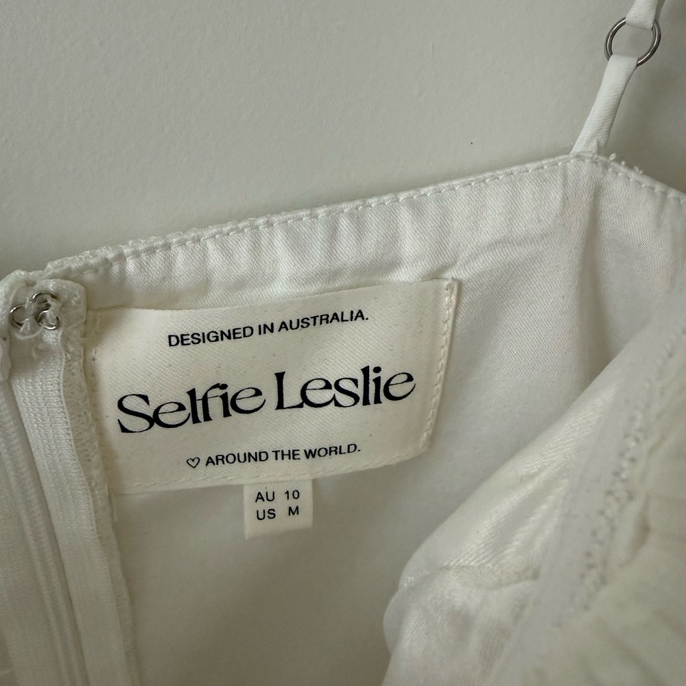 Selfie Leslie White Mesh Overlay Tiered Bustier Maxi Dress - Picture 6 of 6